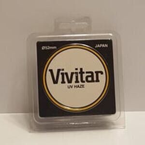 Vivitar UV-Haze protection 52mm Lens Filter Made in Japan. New, sealed package.